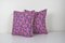 Vintage Pink Floral Roller Print Bedding Cushion Covers, Set of 2, Image 2