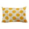 Yellow Polka Dot Silk Ikat Velvet Cushion 1