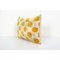 Yellow Polka Dot Silk Ikat Velvet Cushion 3