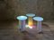 Isola Dichroic Satin Glass L Side Table by Brajak Vitberg 7