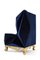 Velvet Blue Rock Chair by Royal Stranger 5