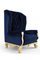 Velvet Blue Rock Chair by Royal Stranger 3