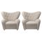 Dark Beige Sahco Zero the Tired Man Lounge Chairs by Lassen, Set of 2 1