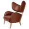 Brown Leather Natural Oak My Own Chair Lounge Chair by Lassen, Image 1
