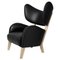 Black Leather Natural Oak My Own Chair Lounge Chair by Lassen 1