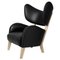 Black Leather Natural Oak My Own Chair Lounge Chair by Lassen, Image 1