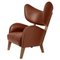 Brown Leather Smoked Oak My Own Chair Lounge Chair by Lassen 1