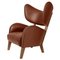 Brown Leather Smoked Oak My Own Chair Lounge Chair by Lassen, Image 1