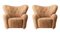 Honey Sheepskin the Tired Man Lounge Chair by Lassen, Set of 2, Image 2