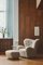 Set of Honey Sheepskin the Tired Man Lounge Chair by Lassen 15