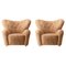 The Tired Man Sessel in Honey Sheepskin by Lassen, 2er Set 1