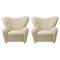 Beige Sahco Zero the Tired Man Lounge Chairs by Lassen, Set of 2 1