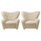 Beige Sahco Zero the Tired Man Lounge Chairs by Lassen, Set of 2, Image 1