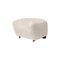 Off White Sheepskin the Tired Man Lounge Chair and Footstool by Lassen, Set of 2, Image 5