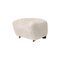 Set of Off White Sheepskin the Tired Man Lounge Chair and Footstool by Lassen 5