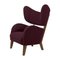 Maroon Raf Simons Vidar 3 Smoked Oak My Own Lounge Chairs by Lassen, Set of 2 2