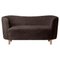 Espresso Sheepskin and Natural Oak Mingle Sofa by Lassen, Image 1