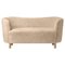 Honey Sheepskin and Natural Oak Mingle Sofa by Lassen 1