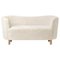 Off White Sheepskin and Natural Oak Mingle Sofa by Lassen 1