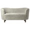 Green Tea Sheepskin and Smoked Oak Mingle Sofa by Lassen 1