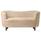 Honey Sheepskin and Smoked Oak Mingle Sofa by Lassen 1