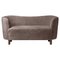 Sahara Sheepskin and Smoked Oak Mingle Sofa by Lassen 1