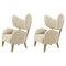 Beige Sahco Zero Natural Oak My Own Chair Lounge Chairs by Lassen, Set of 2, Image 1