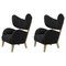 Black Raf Simons Vidar3 Natural Oak My Own Chair Lounge Chair by Lassen, Set of 2 1