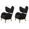 Schwarzer Raf Simons Vidar3 My Own Chair aus Eiche Naturholz von Lassen, 2er Set 1