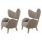 Beige Raf Simons Vidar 3 Natural Oak My Own Lounge Chairs by Lassen, Set of 2 1
