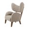 Set of Dark Beige Sahco Zero Smoked Oak My Own Chair Lounge Chairs by Lassen 2