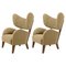 Honey Raf Simons Vidar 3 Smoked Oak My Own Lounge Chairs by Lassen, Set of 2 1