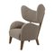 Set of Dark Beige Raf Simons Vidar 3 Smoked Oak My Own Lounge Chair by Lassen, Image 2