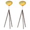 Stati X Bernsteinfarbene Irisierende Stehlampen von Eloa, 2er Set 1