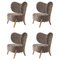 Sahara Sheepskin Tmbo Lounge Chairs by Mazo Design, Set of 4 1