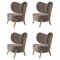 Sahara Sheepskin Tmbo Lounge Chairs by Mazo Design, Set of 4, Image 1