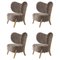 Sahara Sheepskin Tmbo Lounge Chairs by Mazo Design, Set of 4 2