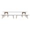 Marina White Dining Table and Benches by Cools Collection, Set of 3 1