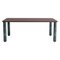 Large Walnut and Green Marble Sunday Dining Table by Jean-Baptiste Souletie 1