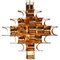 Copper Cassiope 9 Level Suspension Lamps by Sebastien Sauze, Set of 2 3