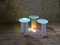 Isola Dichroic Satin Glass T Side Table by Brajak Vitberg, Image 8