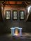 Mesa auxiliar Isola en T de vidrio dicroico satinado de Brajak Vitberg, Imagen 9