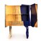 Honeycomb Blue and Gold Leaf Cabinet by Royal Stranger 2