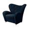 Blue Sahco Zero the Tired Man Lounge Chairs by Lassen, Set of 4, Image 3