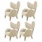 Beige Sahco Zero Natural Oak My Own Chair Lounge Chairs by Lassen, Set of 4 1