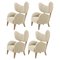 Beige Sahco Zero Natural Oak My Own Chair Lounge Chairs by Lassen, Set of 4, Image 1