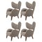 Beige Raf Simons Vidar 3 Smoked Oak My Own Chair Lounge Chair by Lassen, Set of 4, Image 1