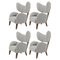 Light Grey Raf Simons Vidar 3 Smoked Oak My Own Lounge Chair by Lassen, Set of 4 1