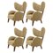 Honey Raf Simons Vidar 3 Smoked Oak My Own Lounge Chairs by Lassen, Set of 4 1