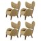 Honey Raf Simons Vidar 3 Smoked Oak My Own Lounge Chairs by Lassen, Set of 4, Image 1